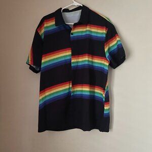 Rainbow Stripe Polo Shirt